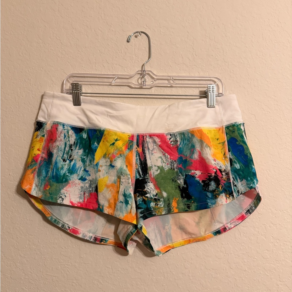 lululemon athletica Multicolor Abstract Women's Athletic Shorts